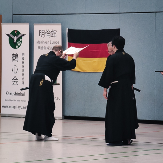 7. Dan & Kyoshi im Meirin Mugai Ryu Iaido: Mario Klersy erhält hohe Auszeichnung! 8 Iaido Mugai Ryu IAIDO Meister 3